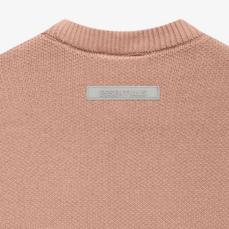 Мужской свитер Fear of God Essentials FW21 Kids Knit Pullover Matte Blush Logo (розовый) — фото 4