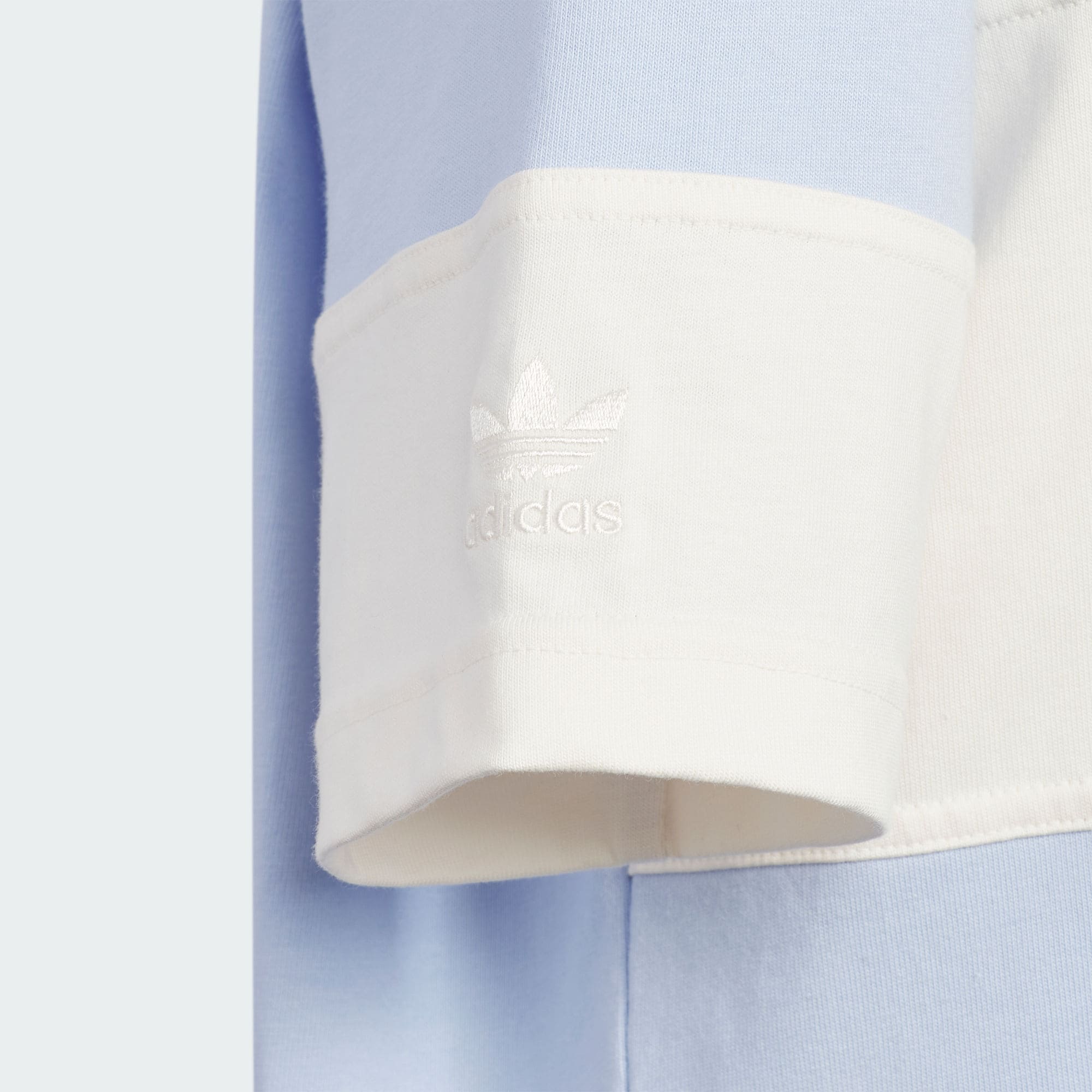 Мужская футболка-поло adidas originals colorblock polo (нежно-голубая) — фото 4