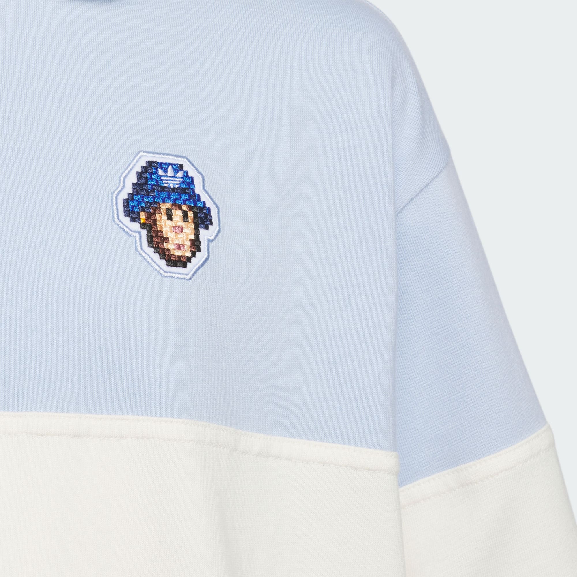 Мужская футболка-поло adidas originals colorblock polo (нежно-голубая) — фото 3