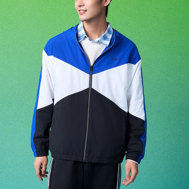 Мужская куртка adidas neo M Cs Cb Wb (синяя) — фото 3