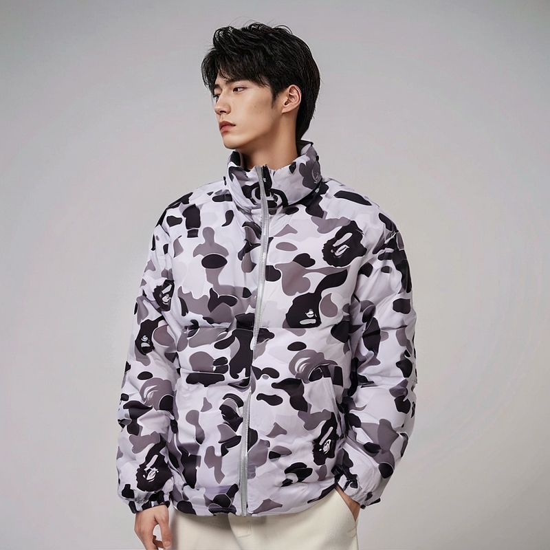A BATHING APE Abc Camo Reversible Down Jacket 1J80-144-007