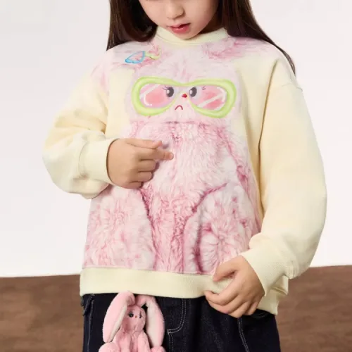 WOobaby Детский Cute Rabbit Розовый Предшкольные Толстовки