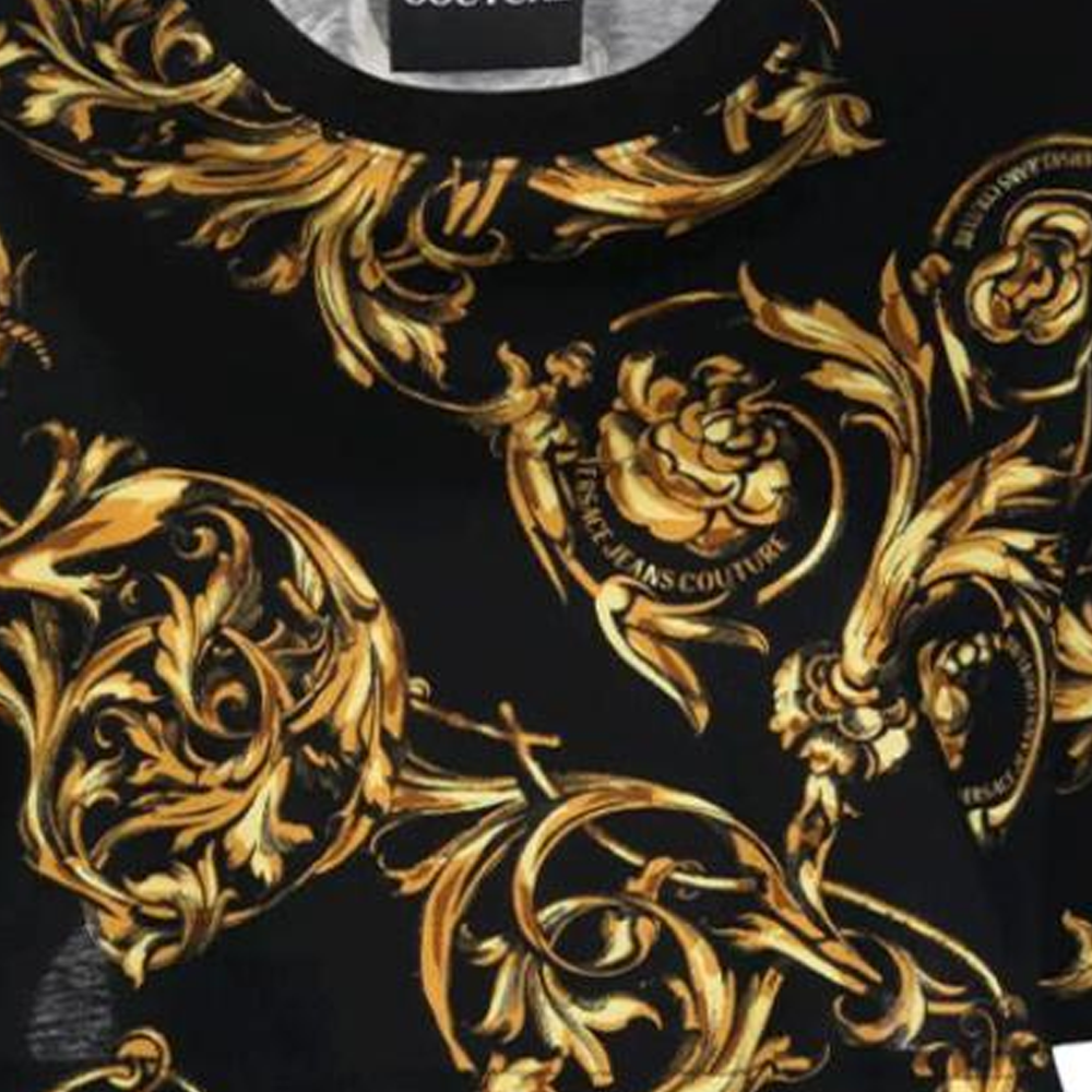 Женская футболка Versace JEANS COUTURE (черная) — фото 5