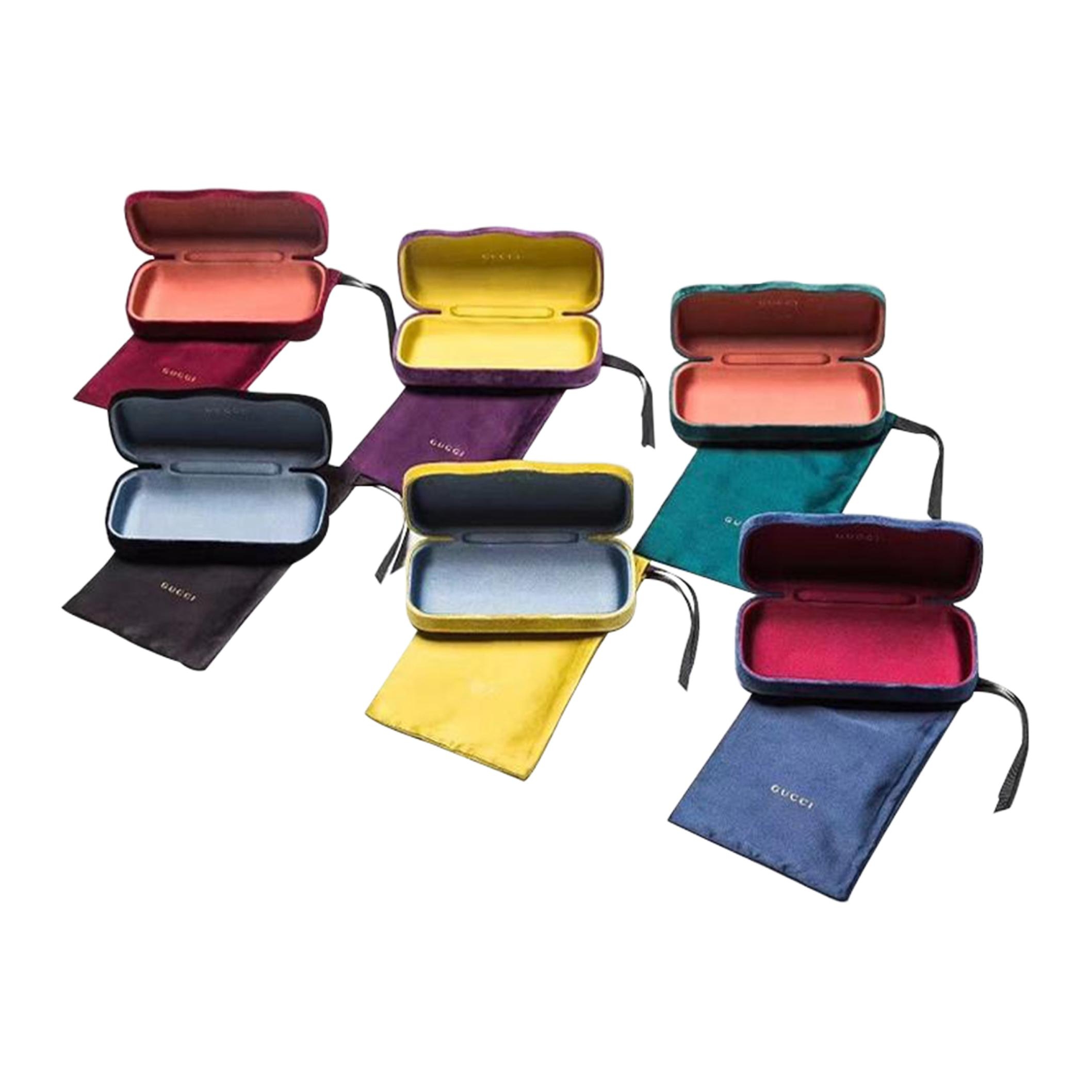 GUCCI Web Plate Frame Square Sunglasses Men's Tortoiseshell/Red Green Classic Colorway