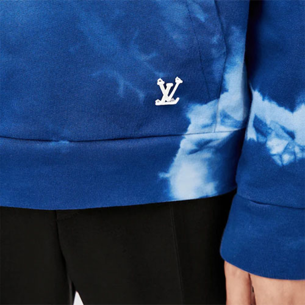 Мужское худи Louis Vuitton SS22 Logo (синее) — фото 5
