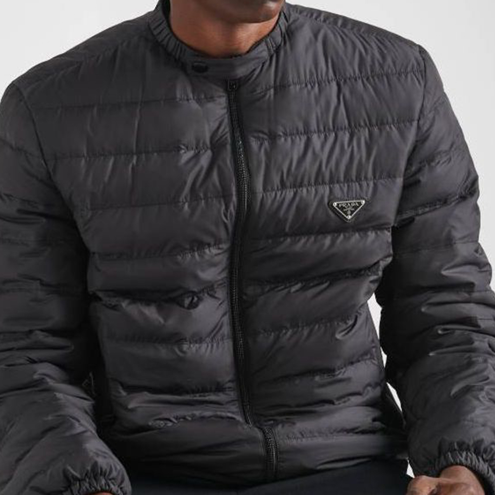 Мужская куртка Prada Short Polyester Down Jacket (черный) — фото 4