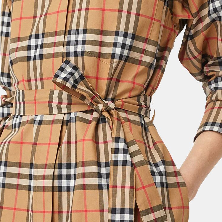 Женское платье-рубашка Burberry (классическое желтое) — фото 8