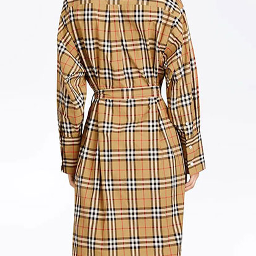 Женское платье-рубашка Burberry (классическое желтое) — фото 7