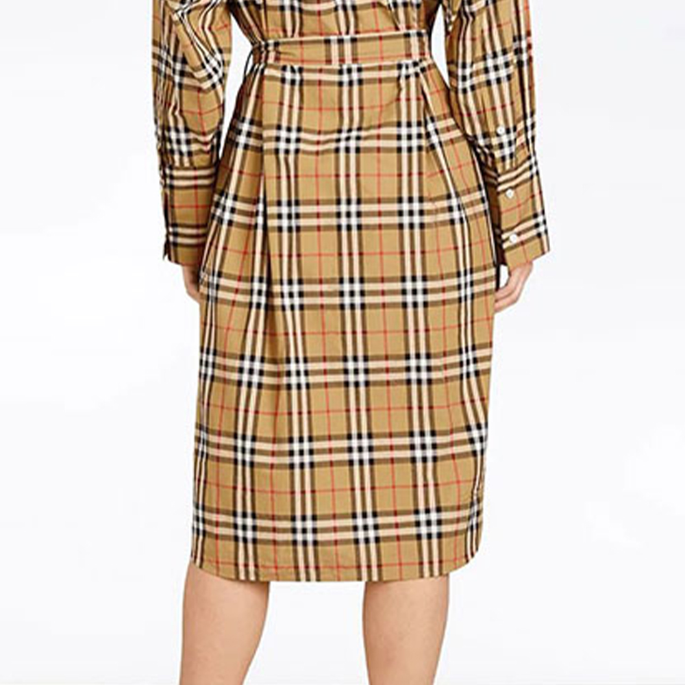 Женское платье-рубашка Burberry (классическое желтое) — фото 3
