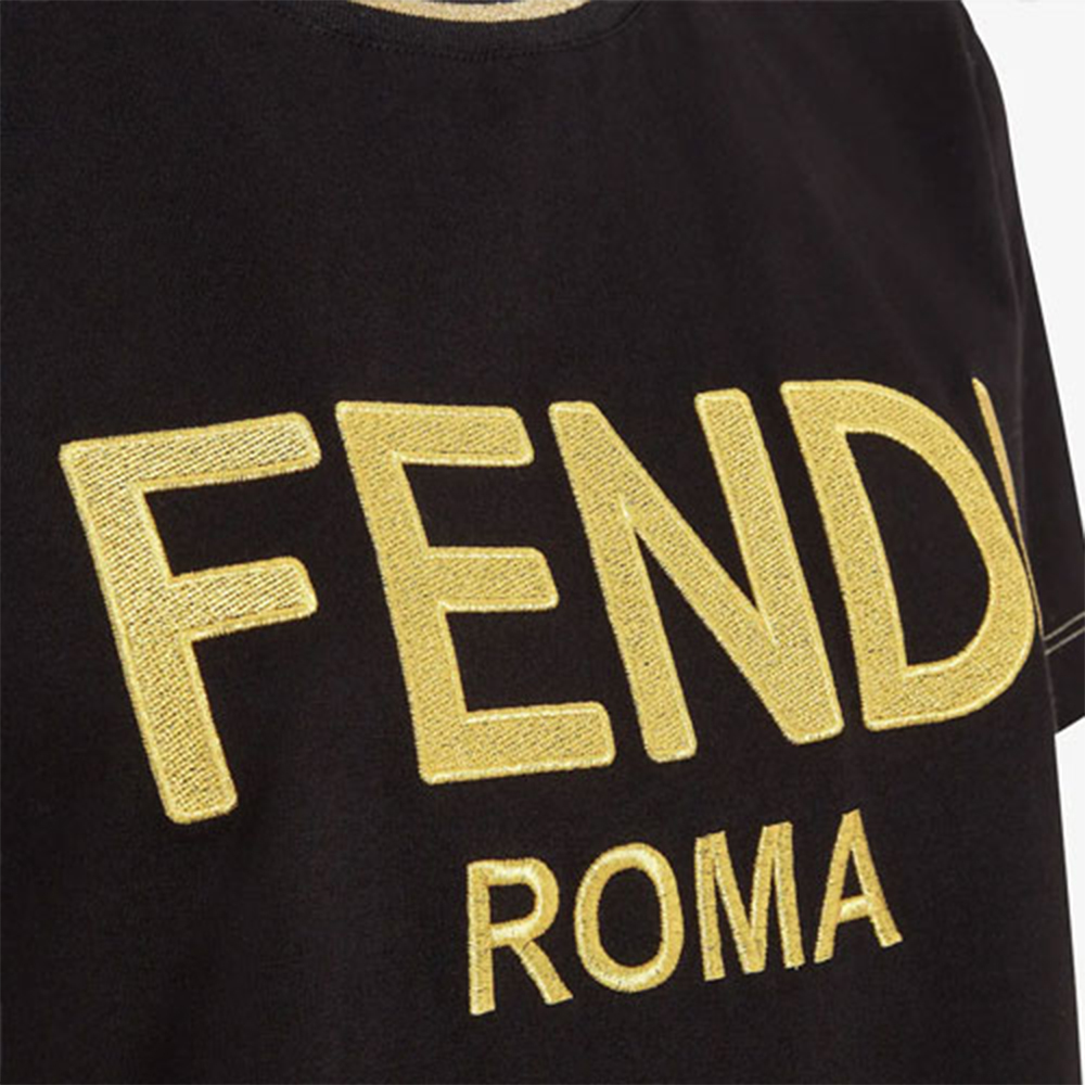 Женская футболка Fendi T (черная) — фото 3