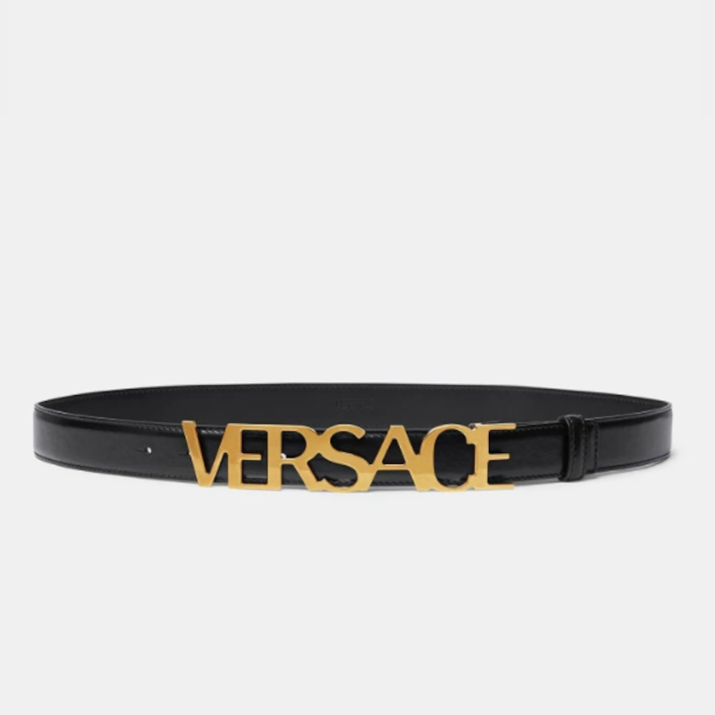 Мужской ремень Versace Logo 3cm (черный) — фото 2