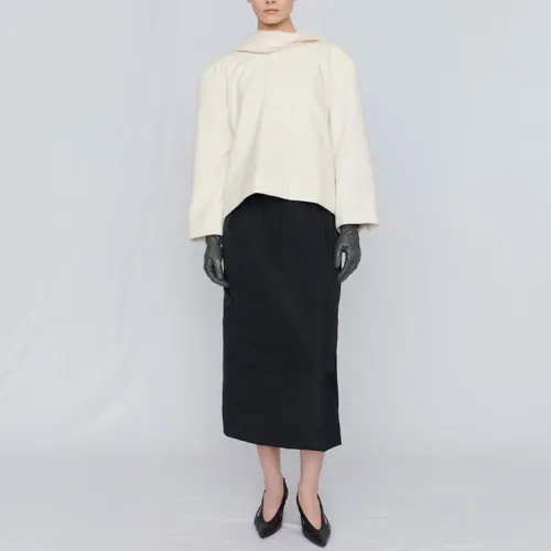 Carven Черная Женская Повседневная Длинная Юбка