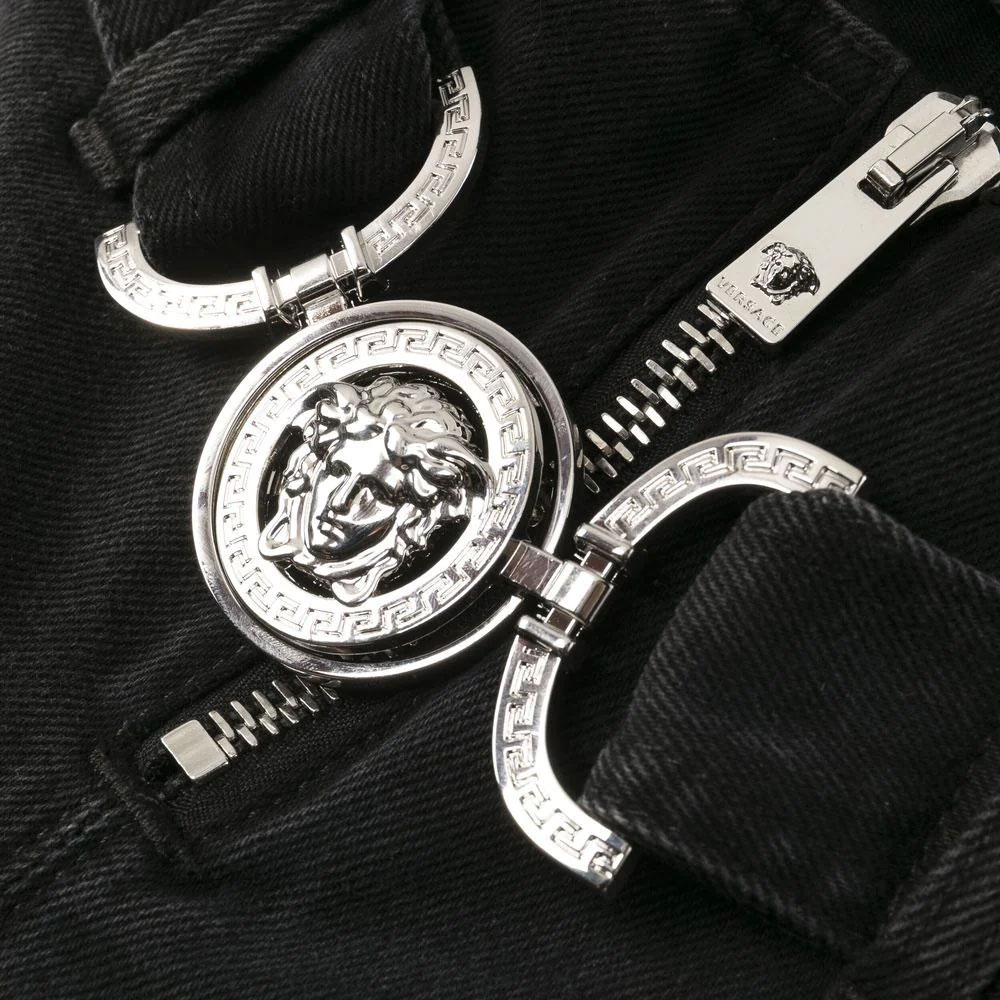 Женские джинсы Versace (черные) — фото 6