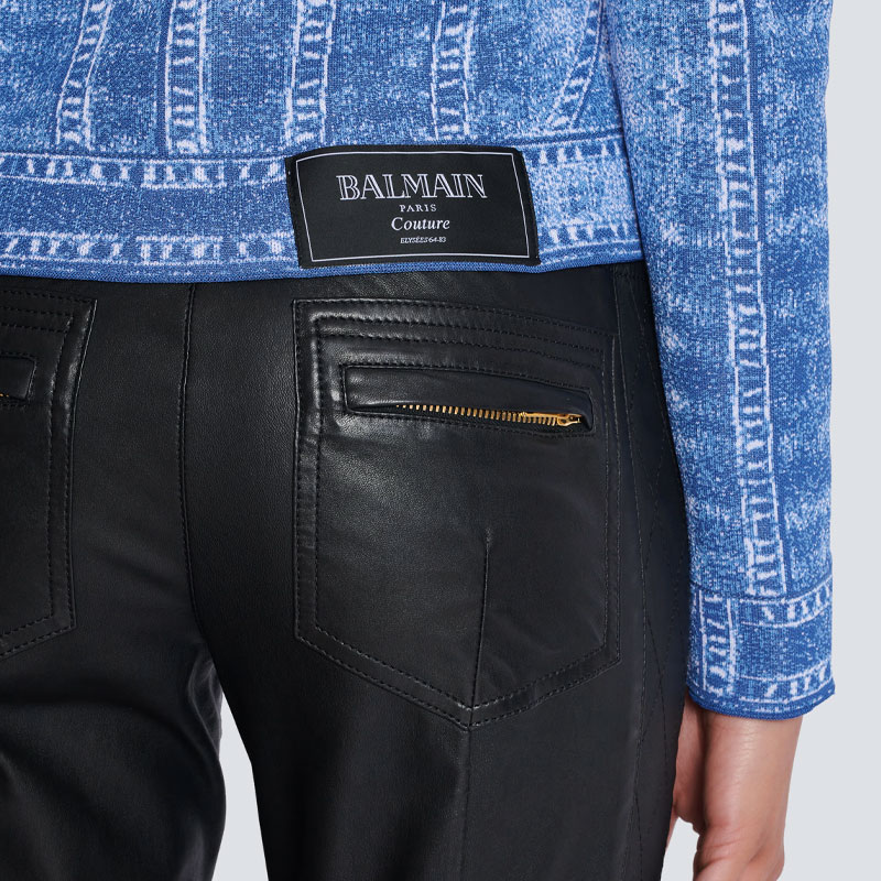 Женская куртка BALMAIN (синяя) — фото 8