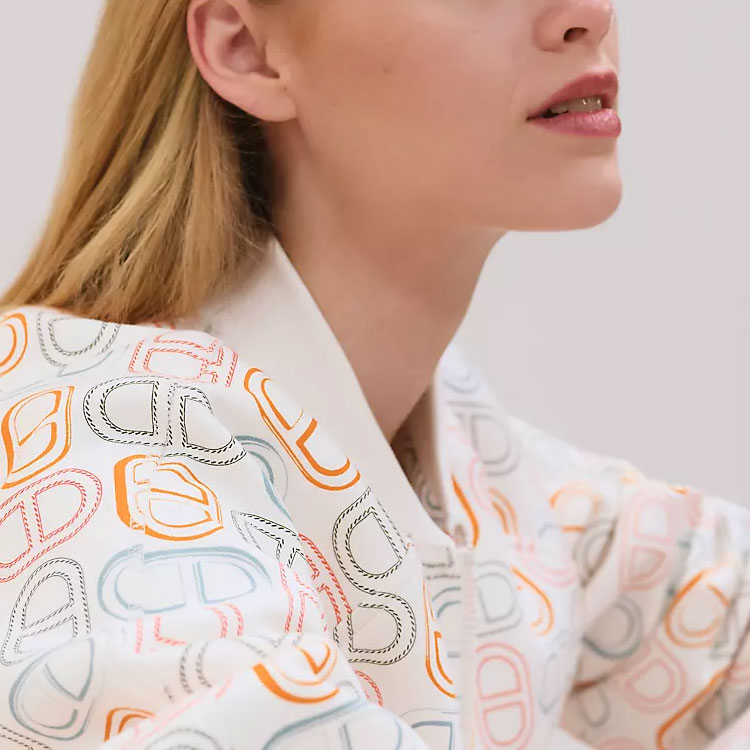 Женские куртка Hermes Chaine d'Ancre (бежевая) — фото 4