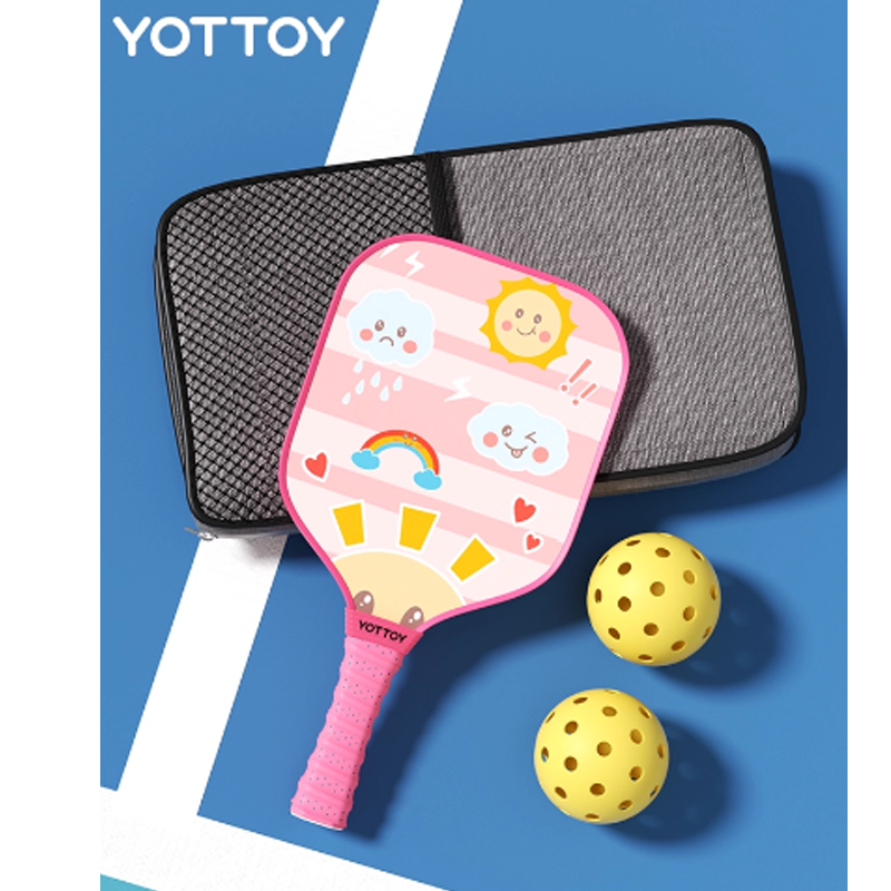 YOTTOY Pickleball Paddles Fiberglass Kids Cloud Pink