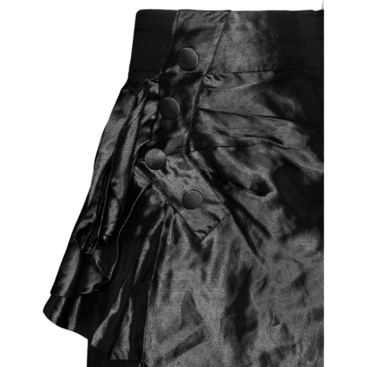 Женская юбка Maison Margiela Metal silk skirt (черный) — фото 2