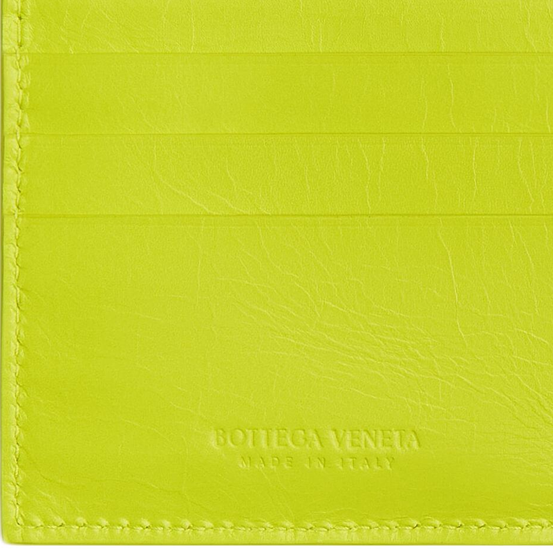 Мужской кошелек Bottega Veneta Intreccio (желтый) — фото 5
