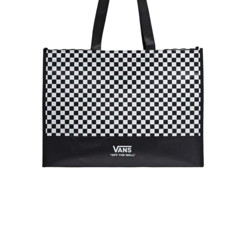 Мужская сумка-тот Vans Checkerboard Tote (черно-белая) — фото 5