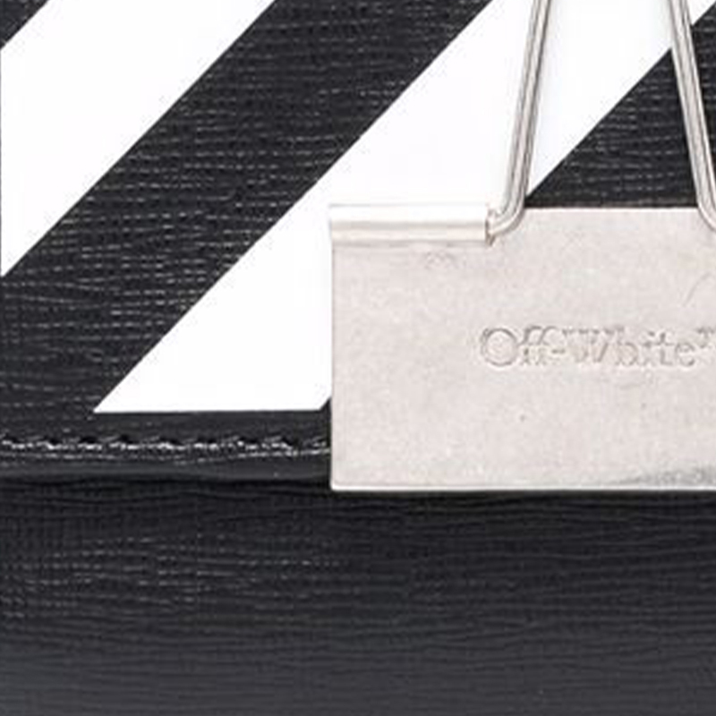 Сумка OFF-WHITE Binder Clip Diag (бело-черная) — фото 4