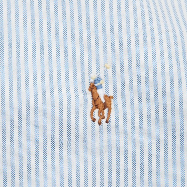 Мужская рубашка Ralph Lauren Logo (синяя) — фото 7