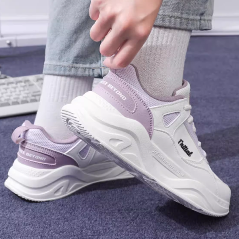 361° Slip Resistant Abrasion Resistant Low top Running Shoes Women’s White Purple