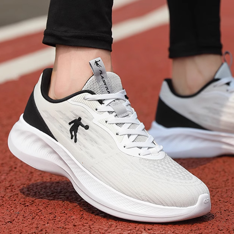 QIAODAN Cushioning, Wear Resistant Low top Running Shoes Men’s Light Gray