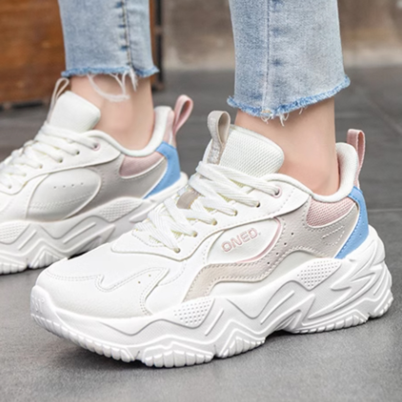 361° Comfortable Cushioning, Wear Resistant Low top Running Shoes Women’s White Blue