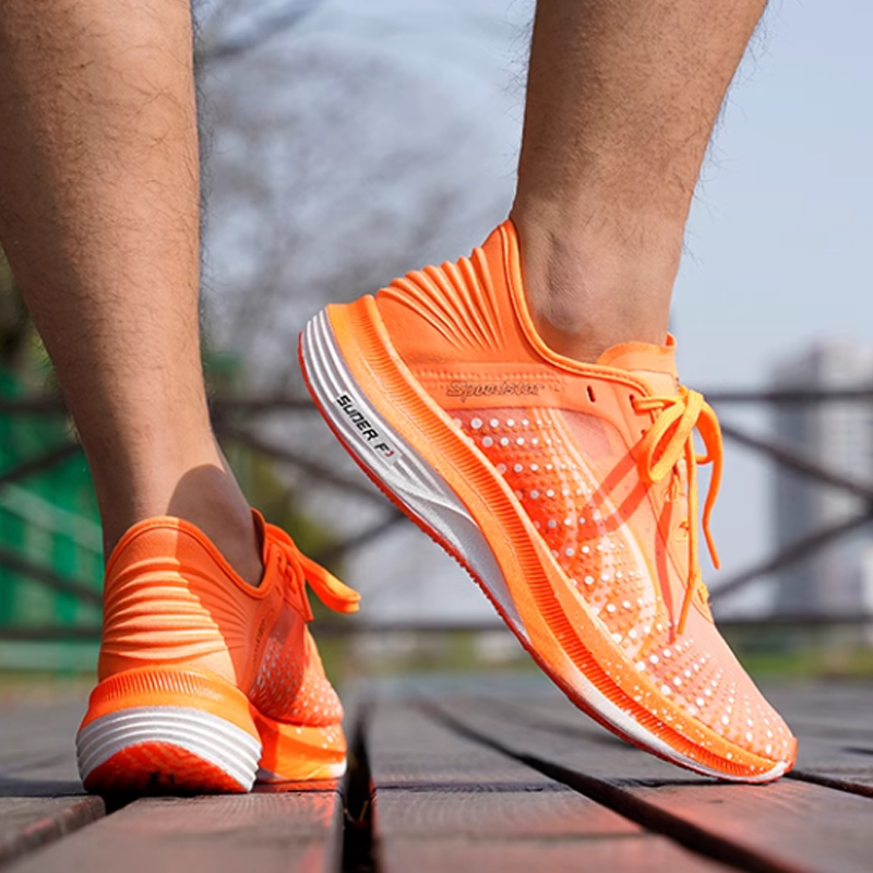DO WIN Cushioning Rebound Low top Running Shoes Unisex Neon Orange
