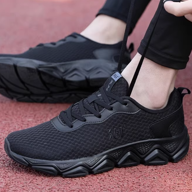 361° Slip Resistant Abrasion Resistant Low top Running Shoes Men’s Black Gray