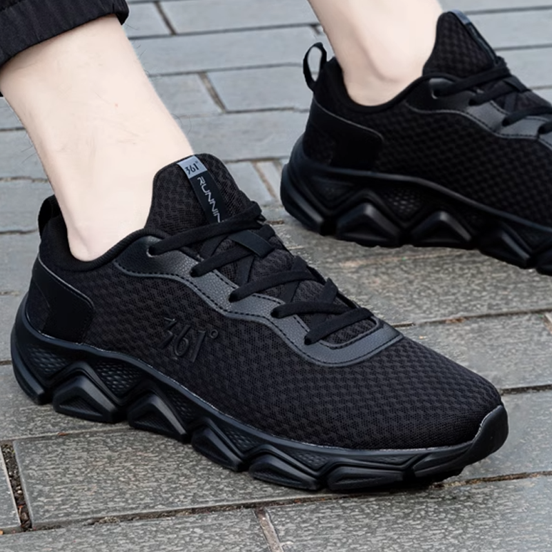 361° Slip Resistant Abrasion Resistant Low top Running Shoes Men’s Black Gray