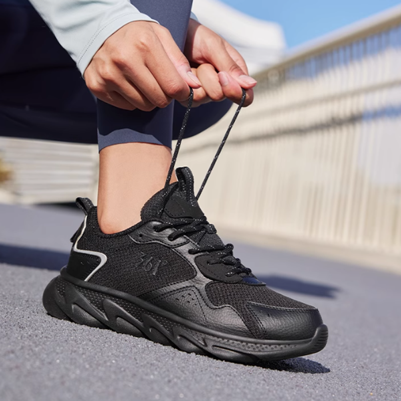 361° Mesh Abrasion Resistant Breathable Low top Running Shoes Women’s Black