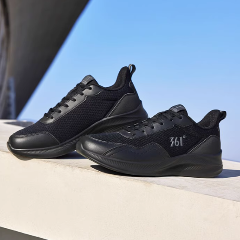 361° Slip Resistant Abrasion Resistant Low top Casual Running Shoes Men’s Obsidian Black