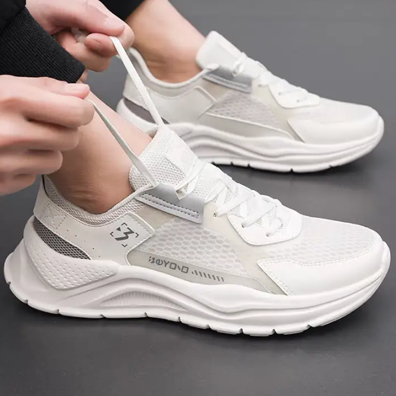 361° Slip Resistant And Breathable Low top Casual Running Shoes Men’s White Gray