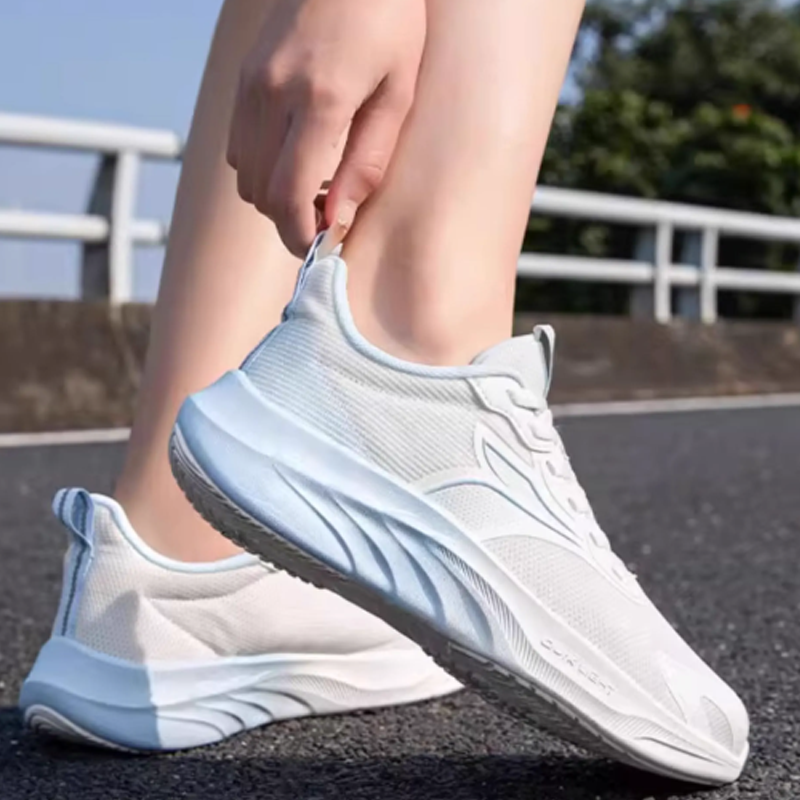 361° Cushioning Breathable Cushioning Breathable Low top Casual Running Shoes Women’s White Blue