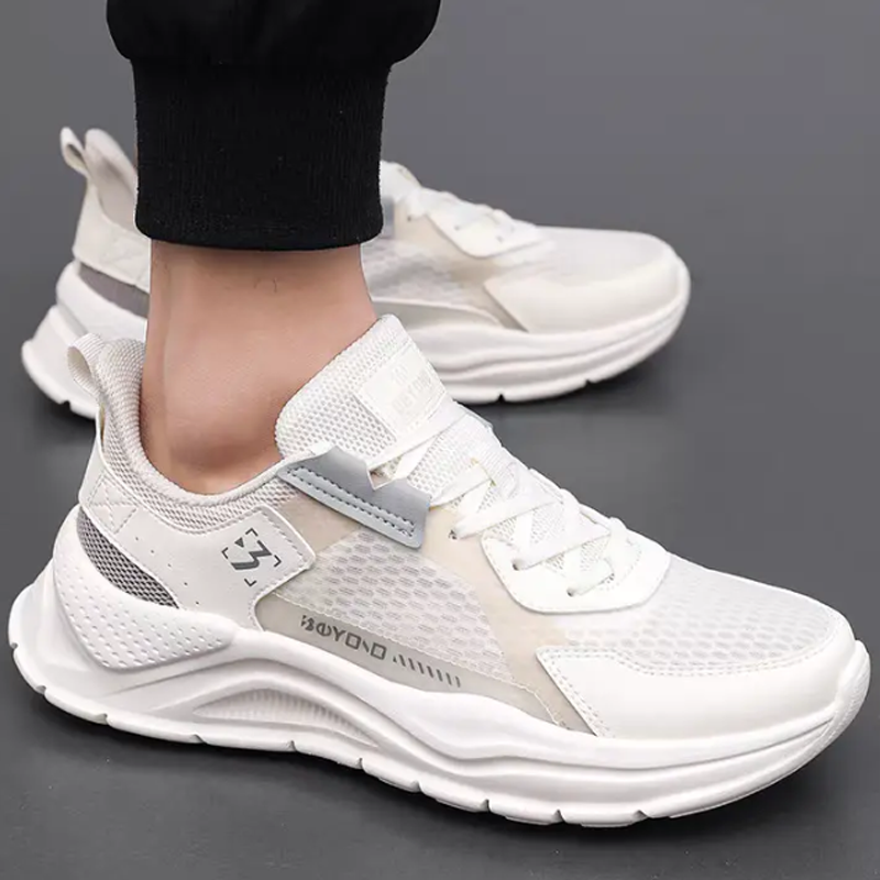 361° Slip Resistant And Breathable Low top Casual Running Shoes Men’s White Gray
