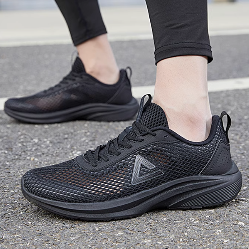 PEAK Low top Casual Running Shoes Men’s All Black