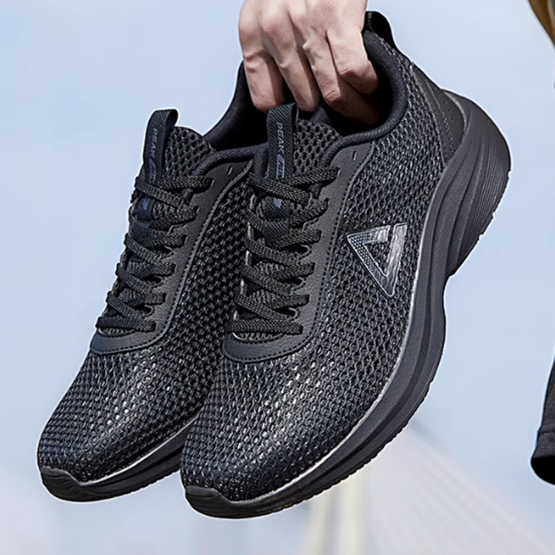 PEAK Low top Casual Running Shoes Men’s All Black