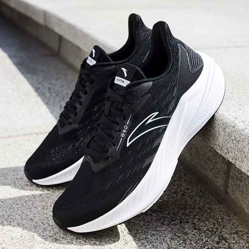 Anta Lingfeng Slip Resistant Abrasion Resistant Low top Casual Running Shoes Men’s Black Gray