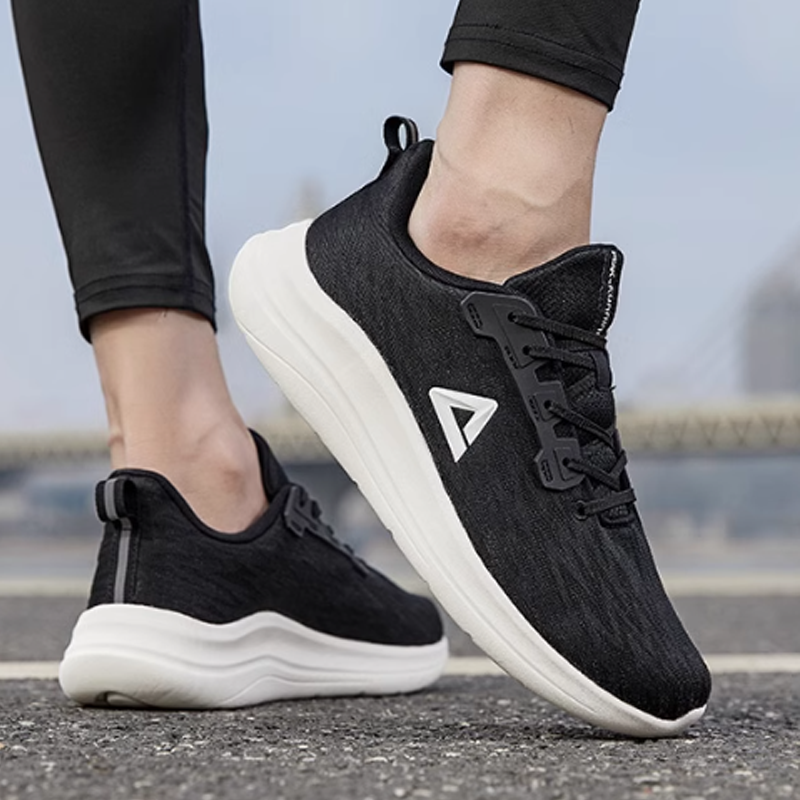 PEAK Slip Resistant Abrasion Resistant Slip Resistant Abrasion Resistant Low top Casual Running Shoes Men’s Black White