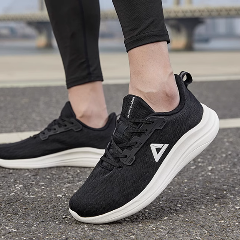 PEAK Slip Resistant Abrasion Resistant Slip Resistant Abrasion Resistant Low top Casual Running Shoes Men’s Black White