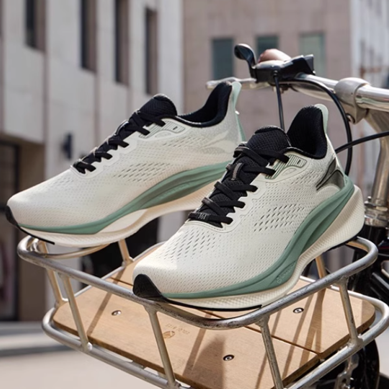 361° Slip Resistant, Abrasion Resistant, Breathable Low top Sprint Running Shoes Unisex Gray Green