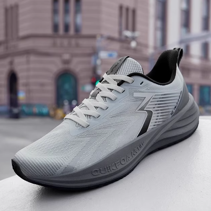 361° Slip Resistant Abrasion Resistant Slip Resistant Abrasion Resistant Low top Casual Sprint Running Shoes Men’s Gray