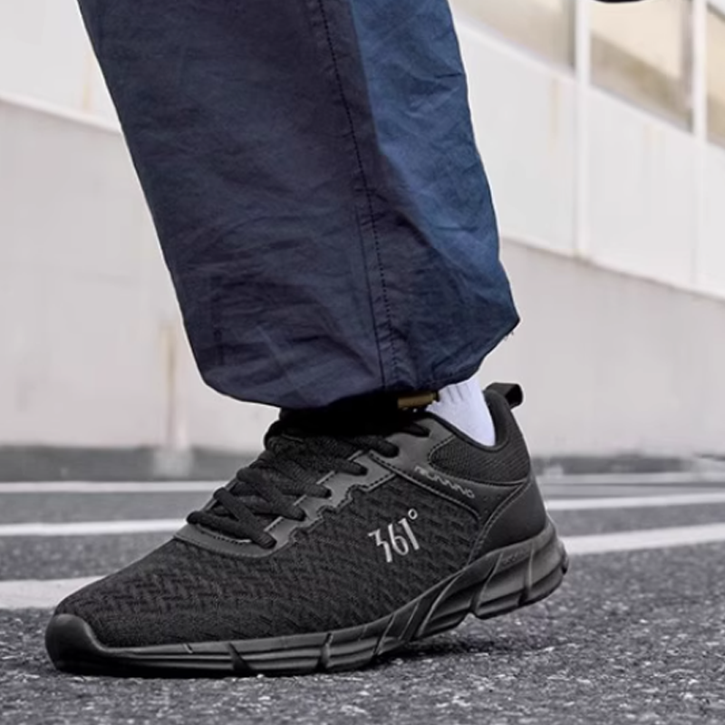 361° Slip Resistant Abrasion Resistant Low top Casual Running Shoes Men’s Obsidian Black