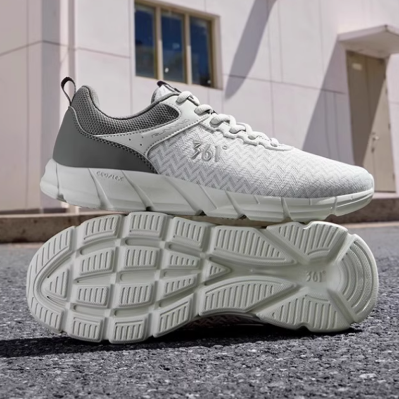 361° Abrasion Resistant, Breathable, Lightweight Low top Casual Running Shoes Men’s Gray