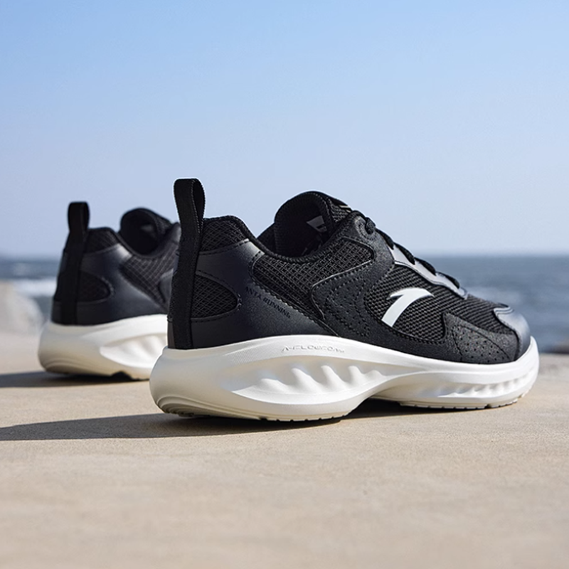 Anta Slip Resistant And Abrasion Resistant Coverage Low top Casual Sprint Running Shoes Women’s Black