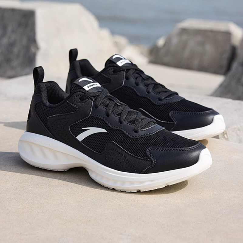 Anta Slip Resistant And Abrasion Resistant Coverage Low top Casual Sprint Running Shoes Women’s Black