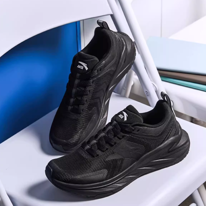 Anta Cushioning Slip Resistant Abrasion Resistant Low top Training Shoes Men’s Black