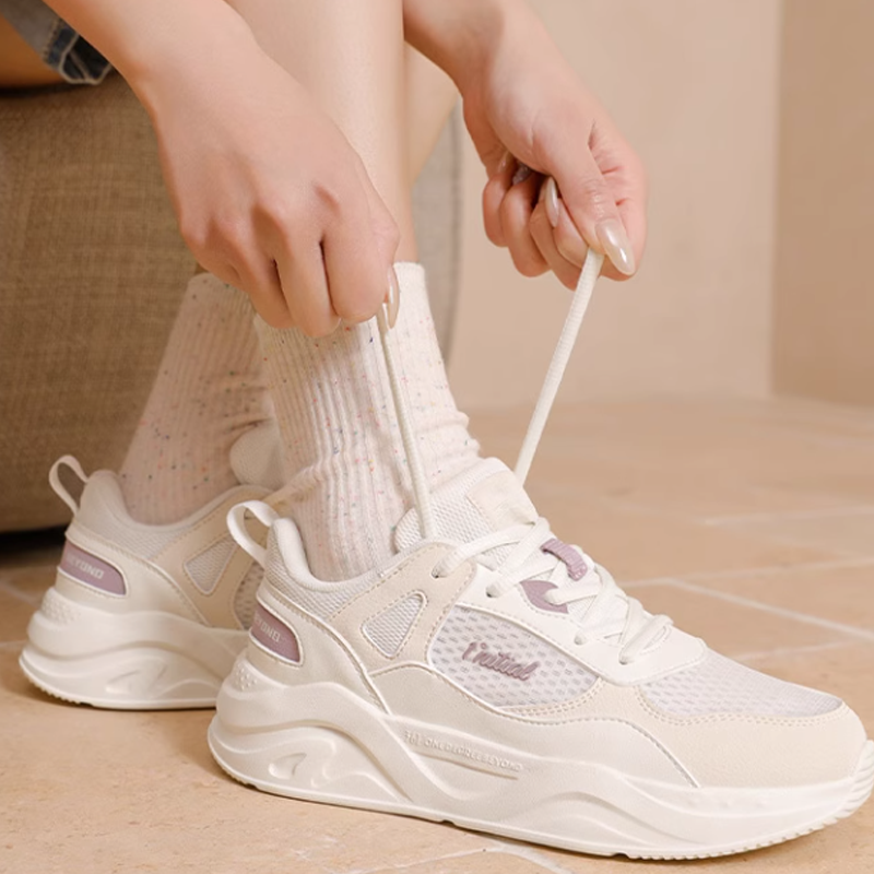 361° Cushioning Breathable Low top Casual Running Shoes Women’s White
