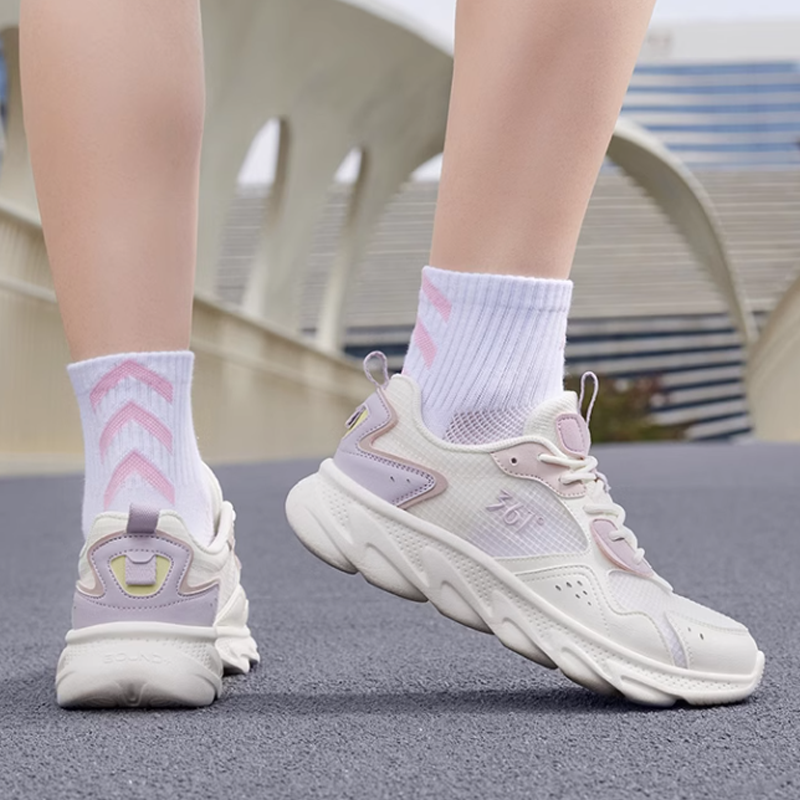 361° Slip Resistant Abrasion Resistant Slip Resistant Abrasion Resistant Low top Running Shoes Women’s White Purple